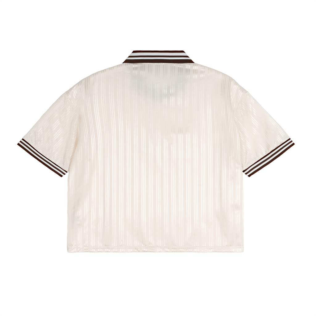 Contrast Stripes Polo Collar