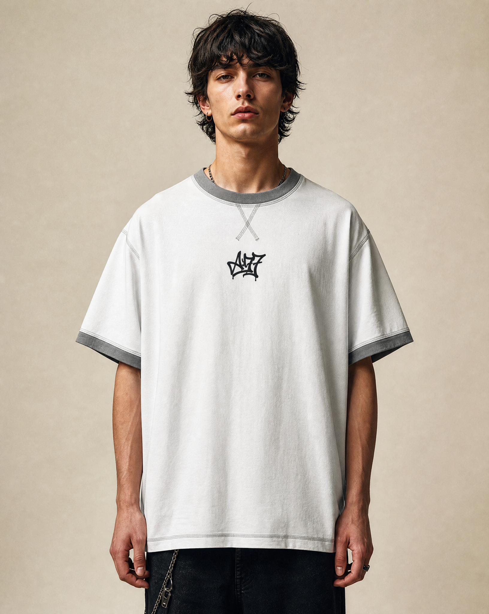 Contrast-Stitched Cotton T-Shirt