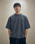Vintage Hollowed Grey Oversized T-Shirt