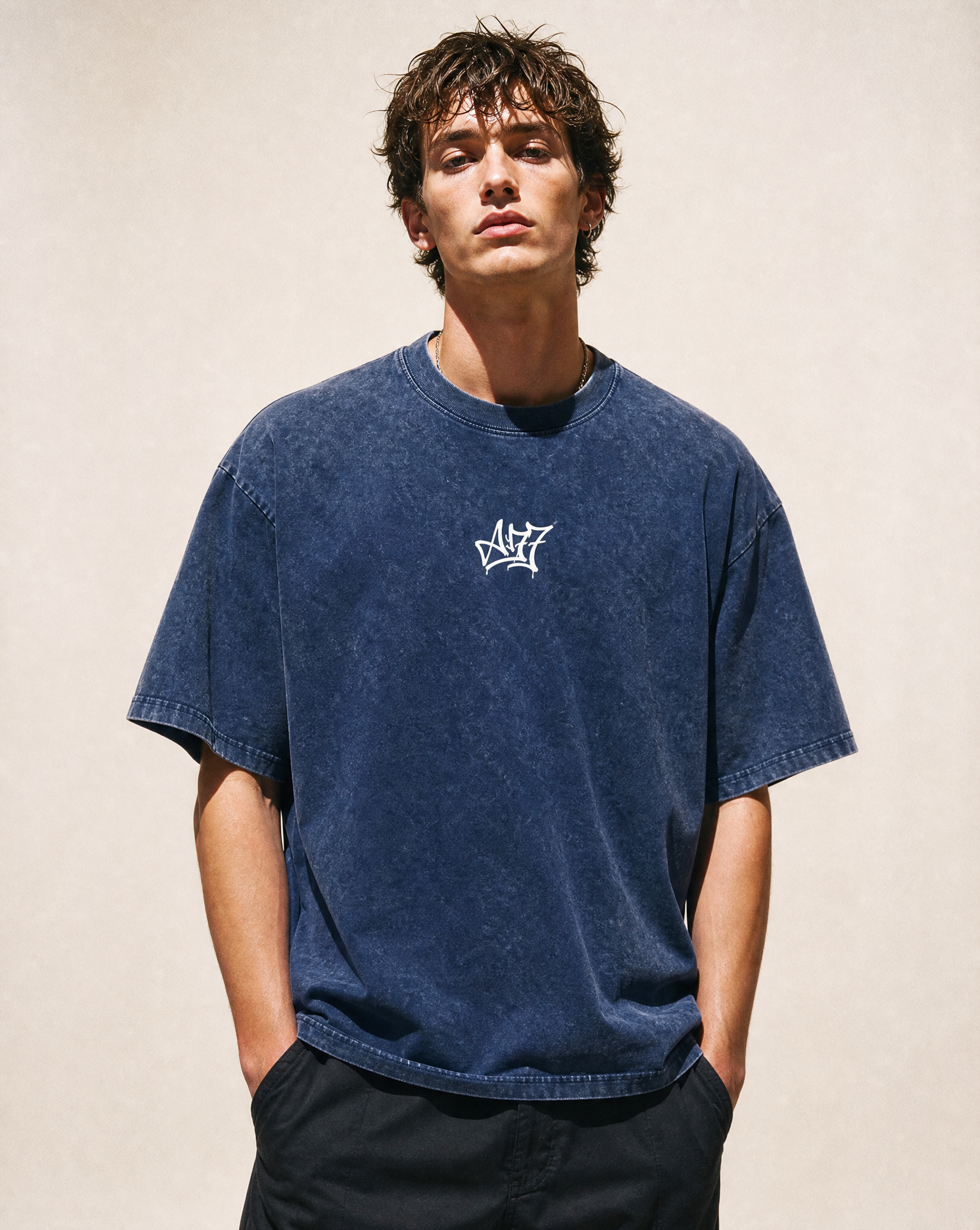 New-To-The-Archive Blue Oversized T-Shirt