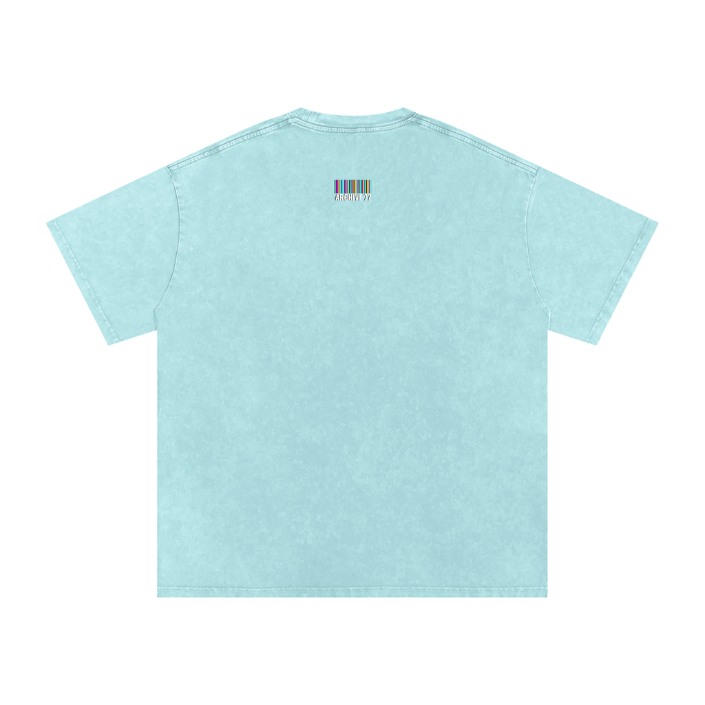 New-To-The-Archive Cyan Oversized T-Shirt