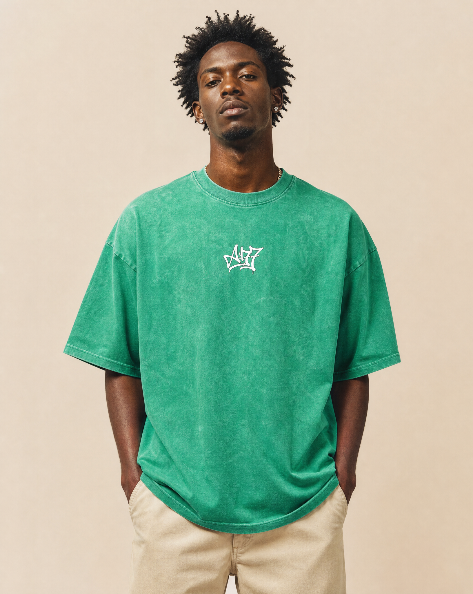 New-To-The-Archive Green Oversized T-Shirt