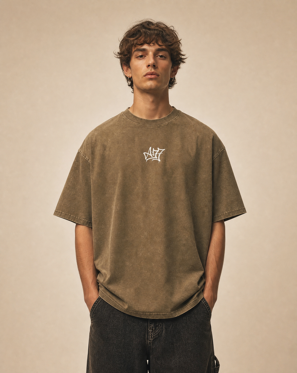 New-To-The-Archive Brown Oversized T-Shirt