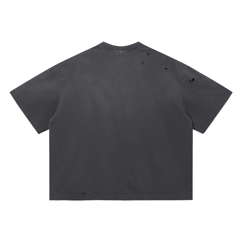 Vintage Hollowed Black Oversized T-Shirt