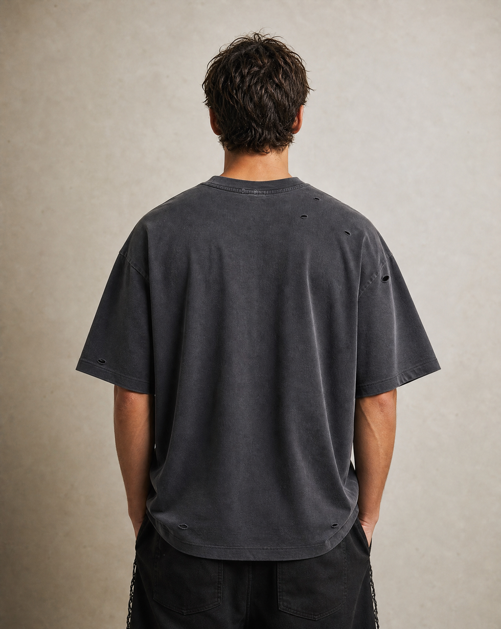 Vintage Hollowed Black Oversized T-Shirt
