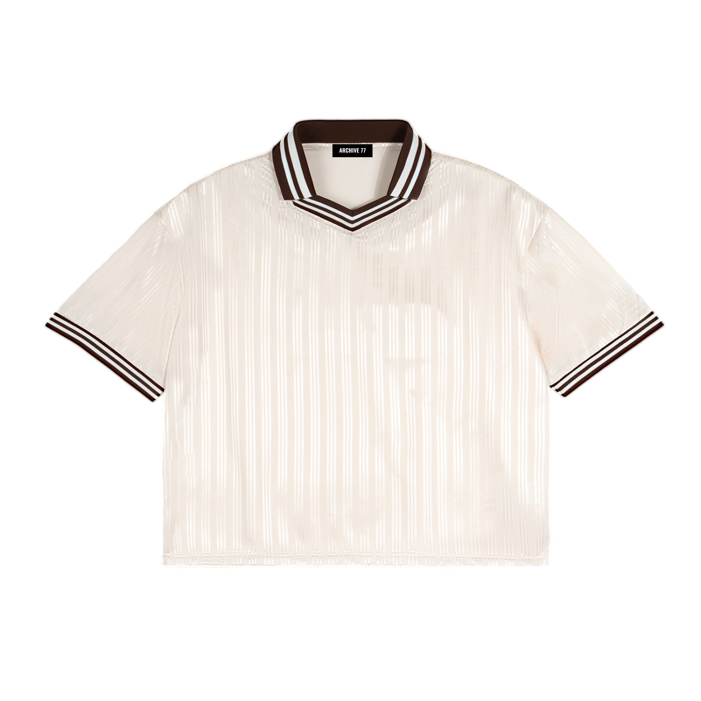 Contrast Stripes Polo Collar